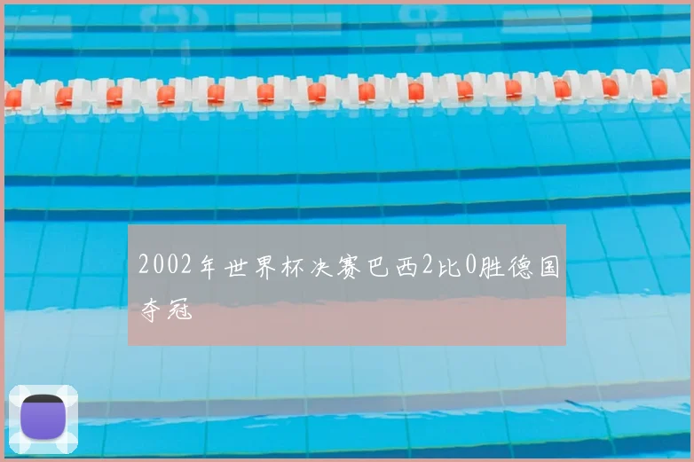 2002年世界杯决赛巴西2比0胜德国夺冠