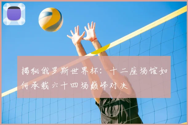 揭秘俄罗斯世界杯:十二座场馆如何承载六十四场巅峰对决